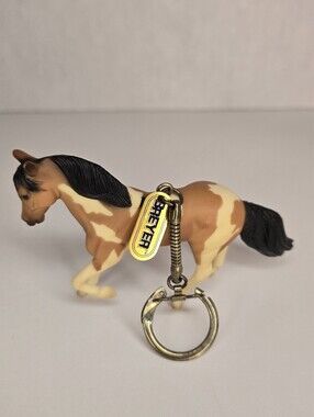 Breyer Stablemates Paso Fino Buckskin Pinto Horse Keychain With Metal Tag 1999